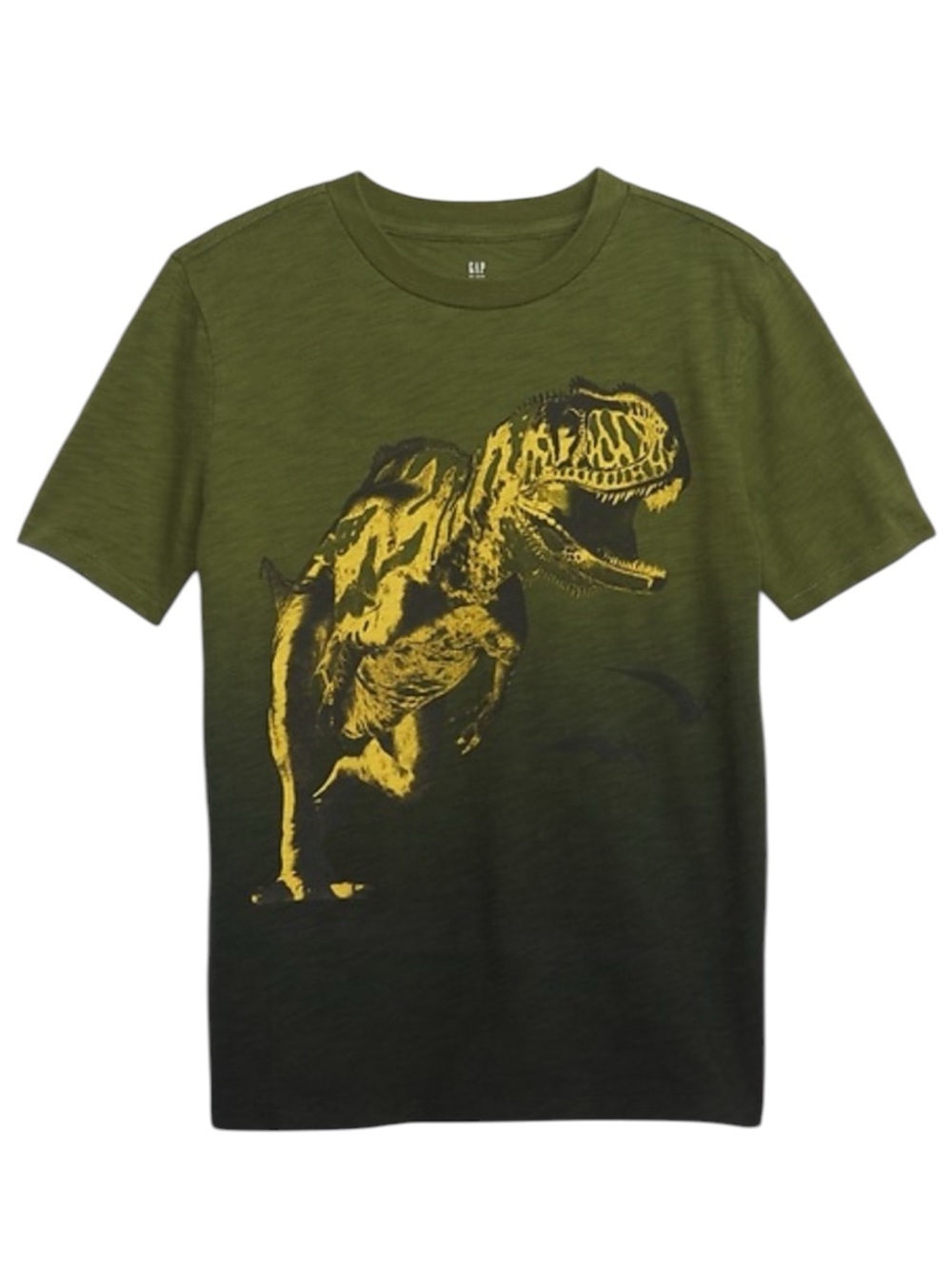 Gap Kids Olive Green Dinosaur Graphic Tee